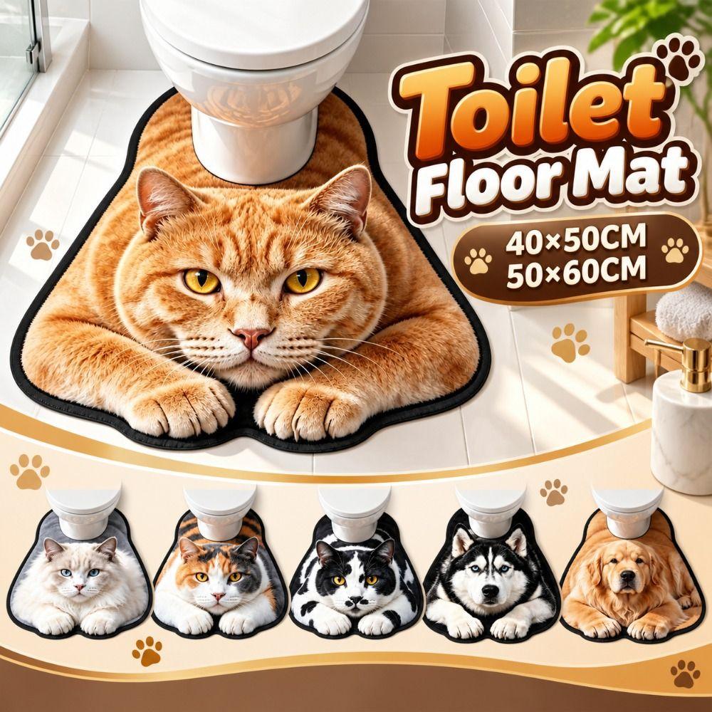 Diatomaceous Earth Toilet Rug Non-slip Toilet Floor Mat Bathroom Decor