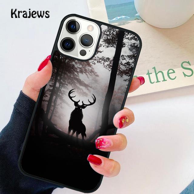 Black Reindeer Deer soft Phone Case Cover For iPhone 17 Air 16 15 14 plus 11 12 13 pro max coque Shell Fundas