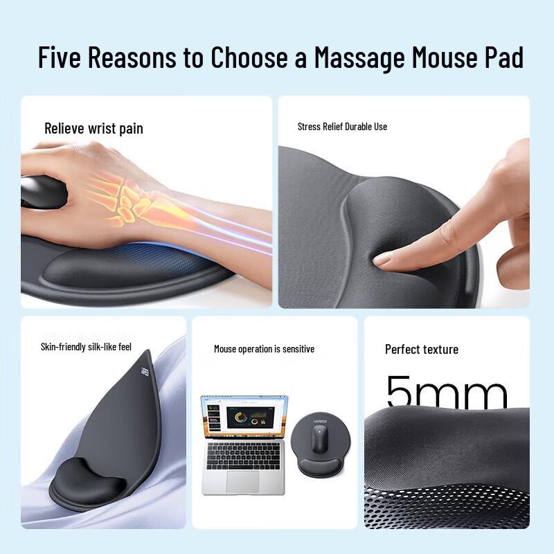 Ugreen Ergonomic Memory Foam Mouse Pad with Wrist Rest