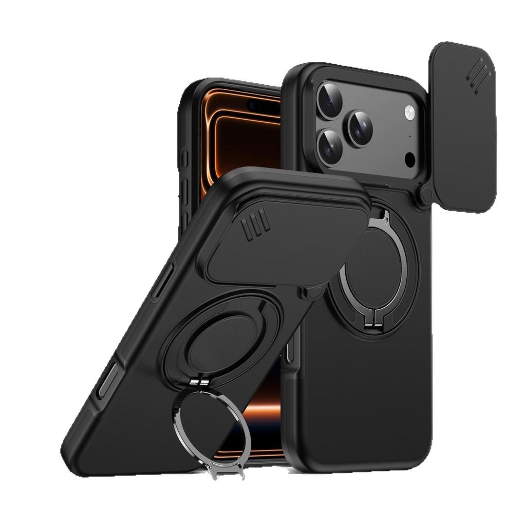Funda Compatible para iPhone 17 PRO: Cubierta de Lente, Soporte Magnético de 360°, Diseño a Prueba de Caídas para Modelos 15-16
