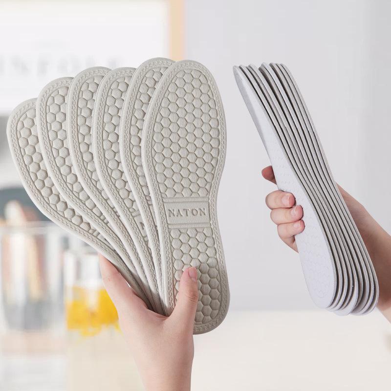 Ultra-Soft, Breathable, Thin Summer Sports Insoles – Unisex, Sweat-Absorbing, Shock-Absorbing, Non-Slip Leather