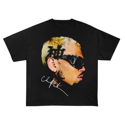 Letní Chris Brown Breezy Bowl XX Koncertní turné Potištěné bavlněné tričko s kulatým výstřihem Hip Hop Pánské Velké Street Outdoor Krátký rukáv