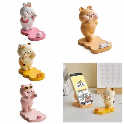 Wohnkultur Niedliche Kätzchen Figuren Miniaturen Kawaii Dekorative Ornamente Desktop Handy Halterung Büro Schreibtisch Zubehör