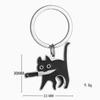 Jewelry Decoration Cute Pendant Cat Cartoon Cat Keychain Jewelry Gift Car Keyring 1pc Key Holder Black Kitten Key Chains  Accessories