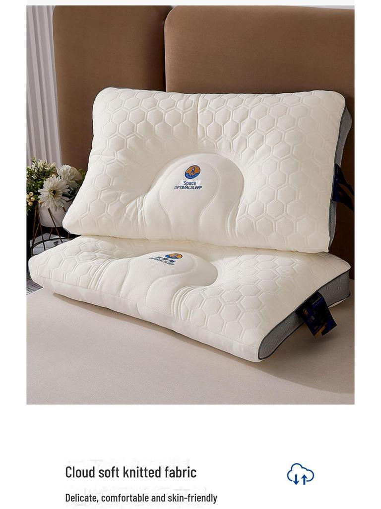 Poduszka lateksowa na szyję dla dorosłych, para - niespłaszczająca, rdzeń z włókna 45x70 cm, do domu