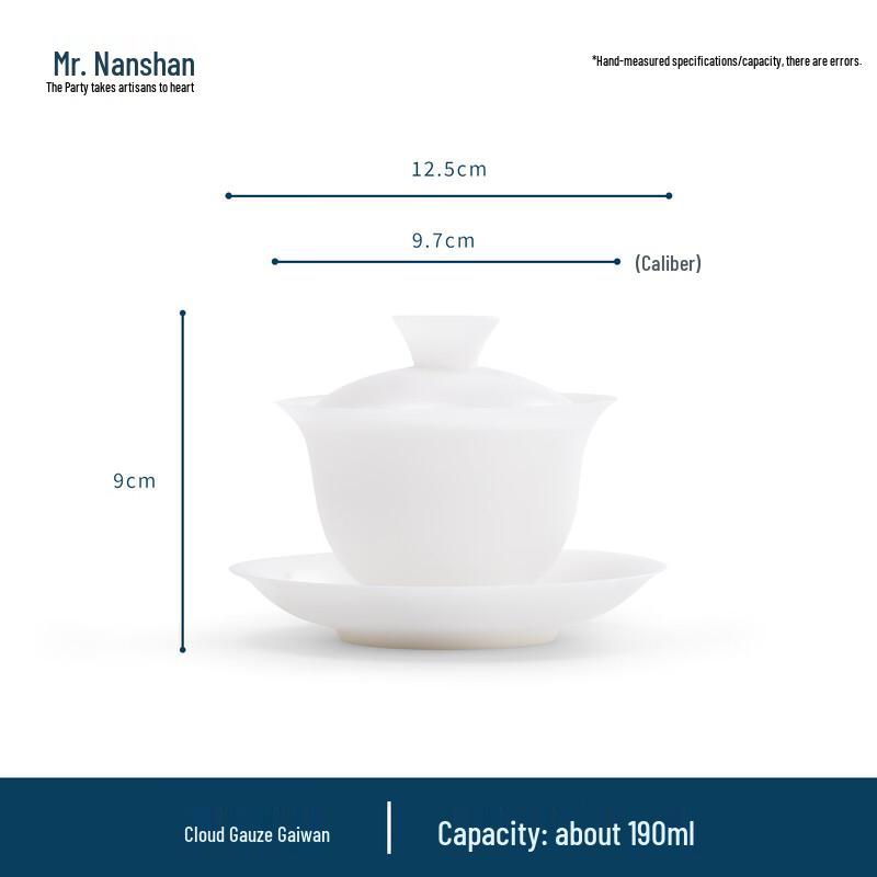 Nanshan Mister Ice Jade Thin-Body White Porcelain Gaiwan