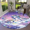 1PC Unicorns Clouds Non-Slip Floor Round Carpet, Office, Family, Bedroom, Large Area Rug Indoor Rugs,  Durable Polyester-L0392