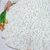 Abito longuette plissettato da donna primavera estate colletto alla coreana con fiocco manica lunga elegante abito con stampa floreale beige
