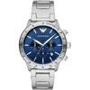 Mario Blue Silver Stainless Steel Men's Quartz Chronograph AR11306