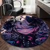 1pc Anime Design Round Carpet Office Chair Mat, Non Slip Rug for Home Decor, Living Room, Bedroom