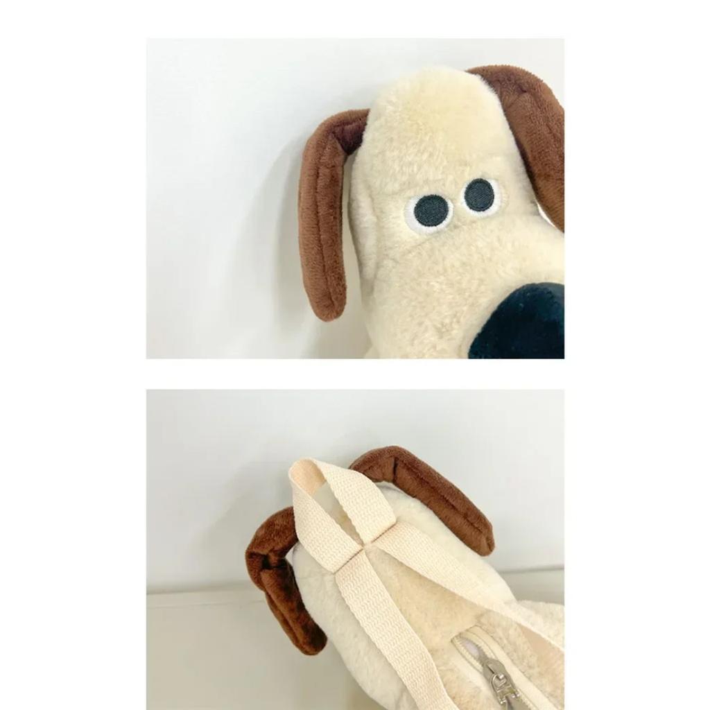 Funny Dog Plush Backpack Cute Anime Puppy Plushie Toy Doll Large Capacity Cosmetic Snack Storage Shoulder Bag Birthday Gifts
