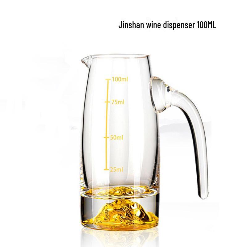Wine Dispenser Cup with Scaled Thick Bottom, 7-Shaped Handle, Glass for White Wine - Perfect for Home or Commercial Use