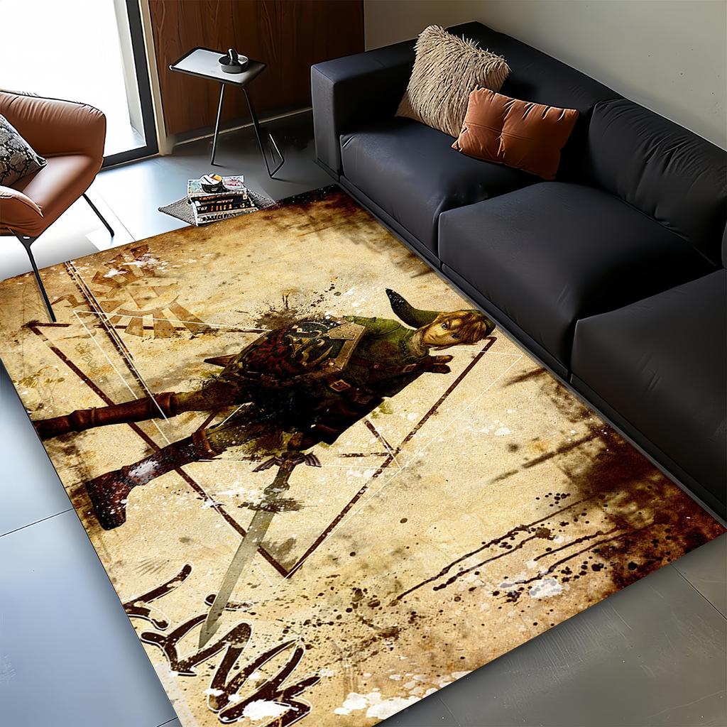 3D Zeld Classic Game Carpet Rug for Living Room Bedroom Home Sofa Decoration,kids Play Non-slip Floor Mat Christmas Gift