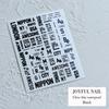 3D Laser Nail Stickers - Russian Symbols, Letters, Numbers for Influencer Style