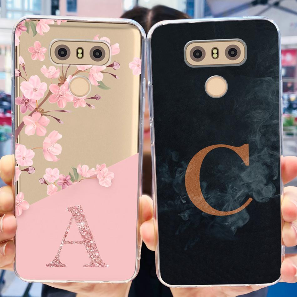Für LG G6 Plus Handyhülle LG G6+ G 6 G6plus G600L G600K G600S H870 H871 Mode Buchstabe Weiches Silikon Klares TPU Schlanke Rückabdeckung