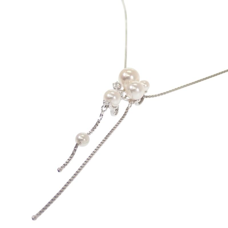 TASAKI  P-13524-WGK18 Necklace white/Silver K18 white gold/Pearl Women