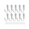 Alloy Hooks with Screw Bathroom Towel Clothes Storage Hooks Key Hangers Storage Gold Silver Racks Home Door Kitchen Organizer