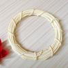 Beige Indonesian Rattan Christmas Wreath - Festive Décor for Weddings, Shop Windows, or Door Hanging