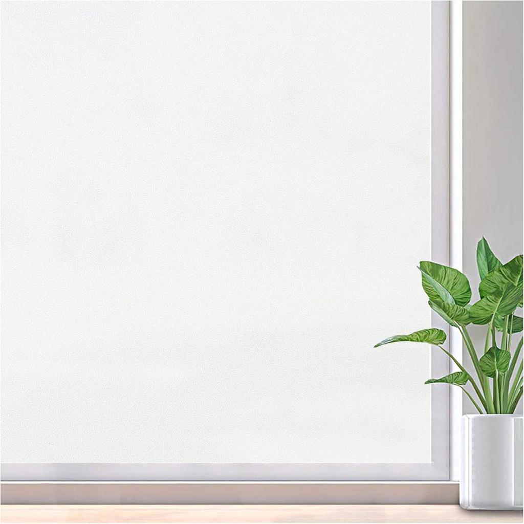 Lifetree Frosted Window Film Privacy Opaque Glass Film Non Adhesive Static Cling for Home Office 44 5x200 Cm