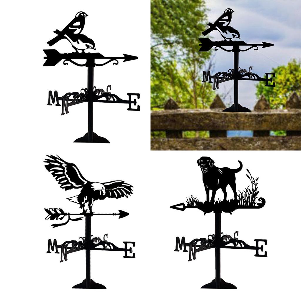 Weathervane Retro Silhouette Desktop Ornament Vintage Weathercock Wind Vane Weather Vane for Lawn Outside Yard Farm Courtyard