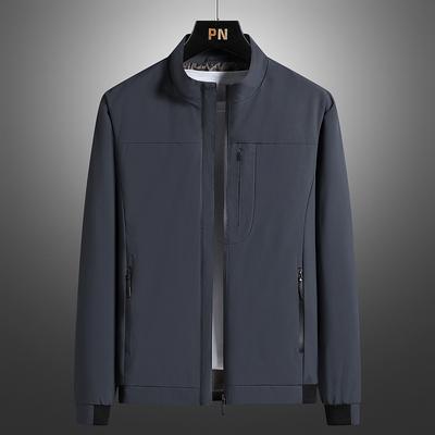 Middle-aged Men's Autumn New Thin Daddy Tops High-end Business Casual Workwear Cadre Jackets