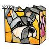 Multi Purpose Desktop Organizer Stained Glass Style Pen Holder, Unique Acrylic Organizer, 3D Exquisite Art Ornament Embossed Relief Pattern