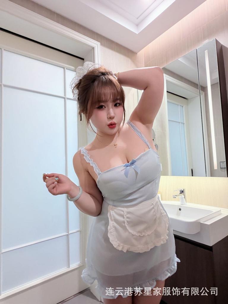 Large size lingerie Japanese maid outfit sexy sleeping clothes bed no-take-off robe passion temptation dating uniform