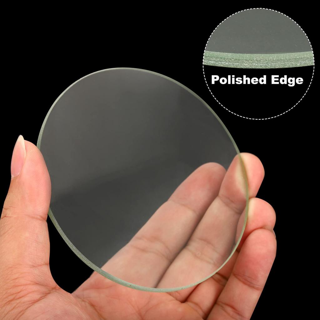 PATIKIL 1300mm Focal Length Biconvex Lenses, 2 Pieces, 100mm Diameter, 11mm Height, Glass Optical Polishing, Round Edge Lenses, Clear, for Physics