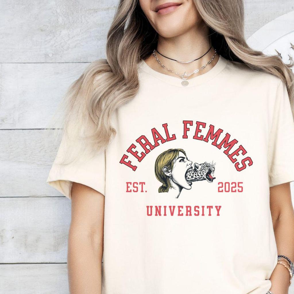 Feral Shirt Gift,Women Feral Era Tee, Best Friend Gift, Sarcastic Tee,Feral Moms Social Club Shirt, Feral Mom, Somebody Feral Wife Friend