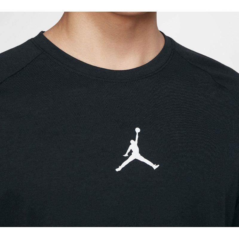 Jordan 23 Alpha Fitted T Shirts Men's Black Crew Neck Moderate Straight Fit 926437-010
