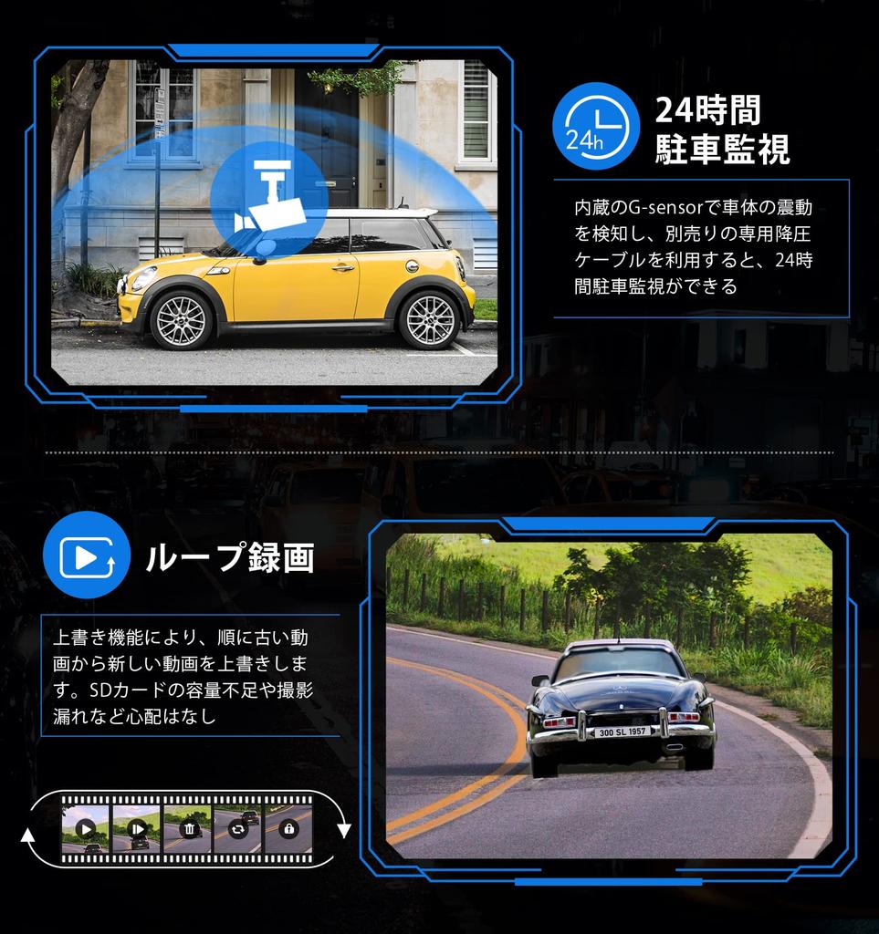 Kaulquappe 4K Dash 5 Millionen Kompakte Dashcam mit Vorder- und Rückseite Nacht Sony Starvis WDR IPS Bewegung Aufprall Schleife 32GB Karte Enthalten Kameras Vorne Innenraum