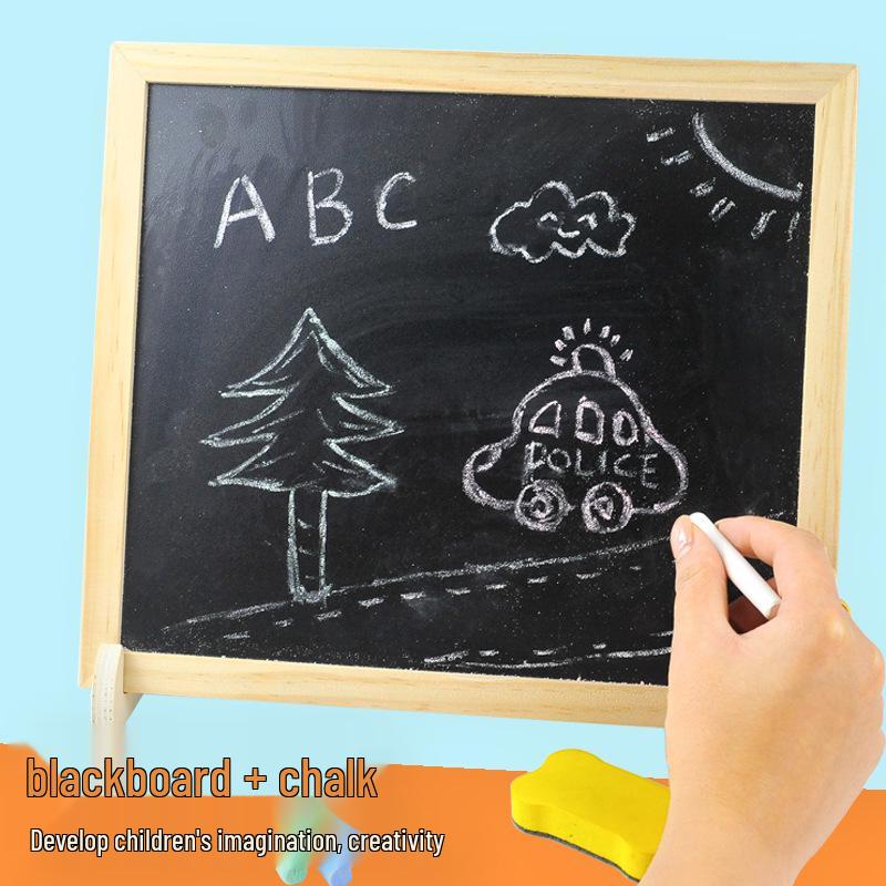 Magnetic Tangram Board: Children's Wooden Puzzle & Blackboard