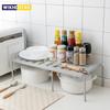 Adjustable Kitchen Storage Shelf Closet Organizer Spice Bottle Rack Space Saving Cabinet Shelf Kitchen Accessories