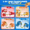 Super Wings 14-Pack Transforming Toys, 2 Inch Airplane Collector Character Toy with Dinosaur Mini Collectible Action Figure with