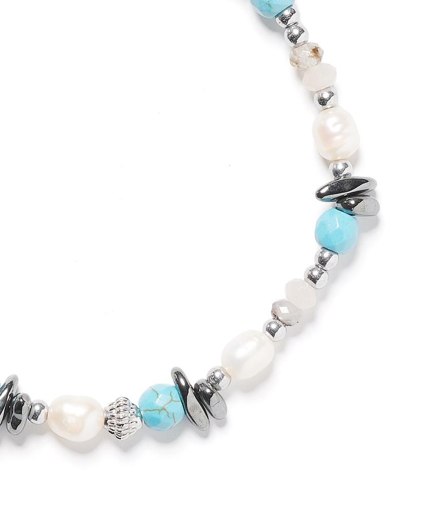 Polalita Turkish Blue Pearl Point Bracelet (Plt-Br-013_Gd)