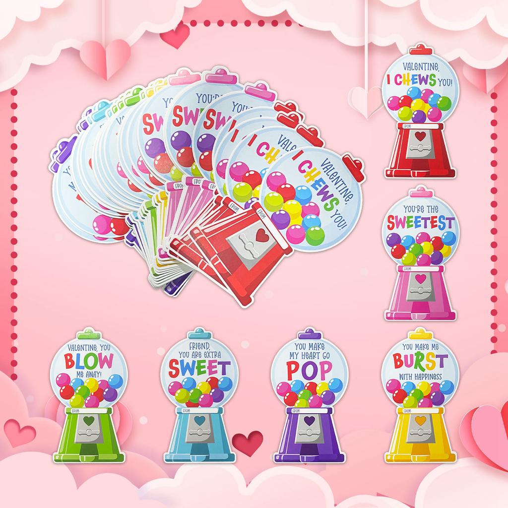 Fun Candy Twisted Egg Valentine's Day Exchange Card Gift Bag Filler Classroom Party Decoration Small Gifts