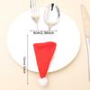 10pcs-Christmas Hat Gift Decorate Tableware Bag Knife and Fork Cover Home Decor Portable Merry Christmas Gift cap