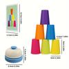 12pcs Stacking Cups Clapping Bell Card  Children Quick Stack Speed Training Fast Reaction Educational Toy For Children Gift