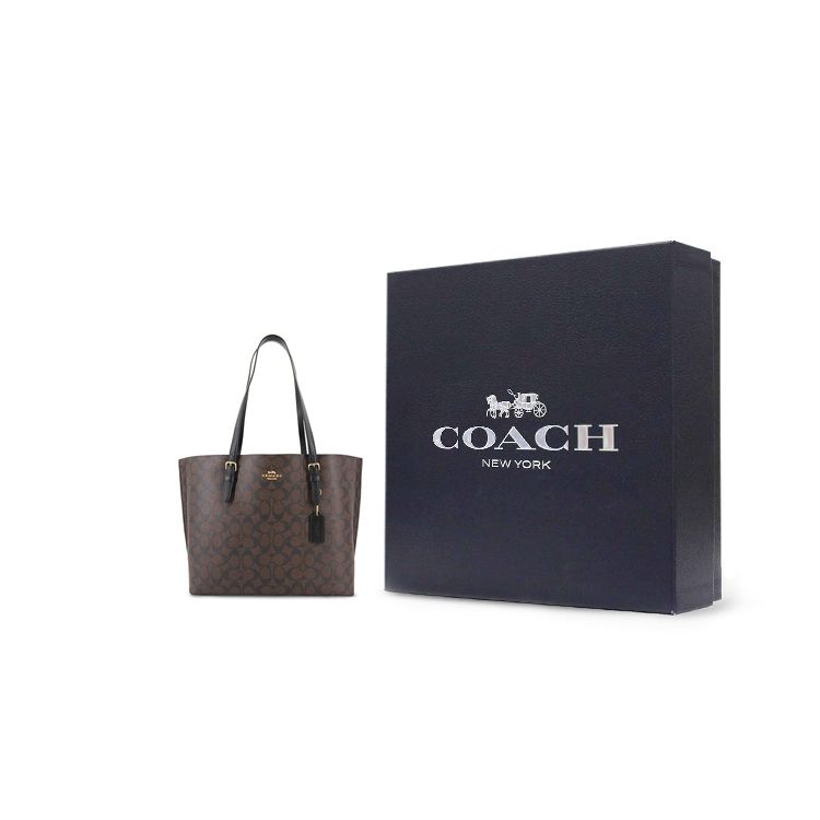Coach Mollie Vintage Commuter Leren Tote Tas Dames tote Donkerbruin 1665-IMAA8