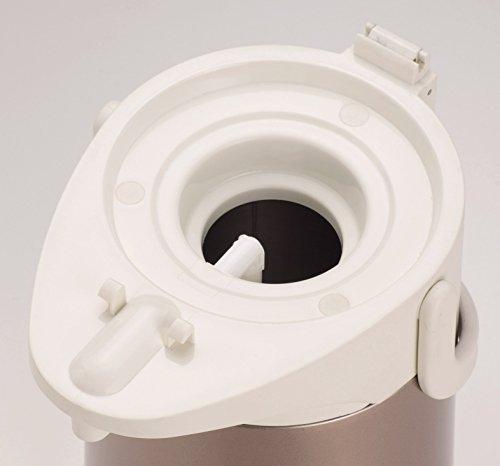 Pearl Metal Air Pot, 2.5L, Double, Stainless Steel, Insulated, Tabletop, Wide Mouth, Metal Brown, H-6339