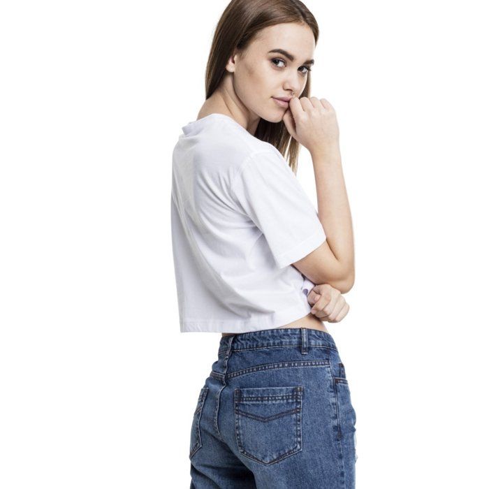 T-Shirt Oversized - Urban Classics - Blanc - 100% Coton - Manches Courtes - Femme