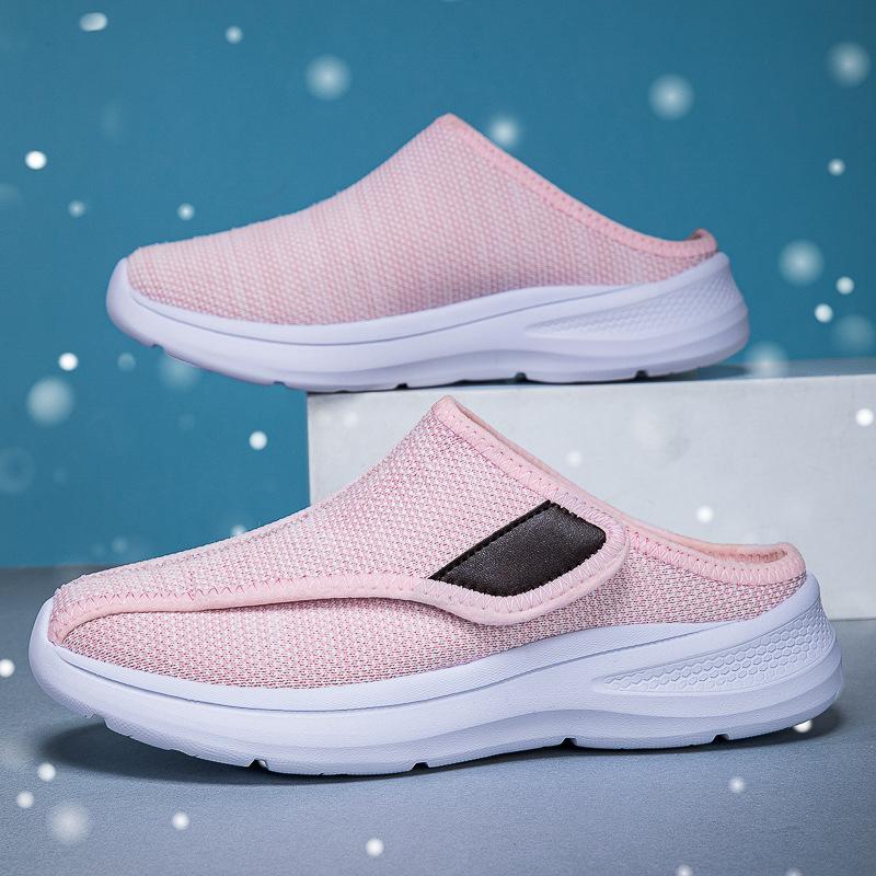 

Весенне-осенняя мода, ленивая обувь для ходьбы, женские кроссовки на липучках, легкие, модные, повседневные, для ежедневной носки, мужские и женские 46 розовый