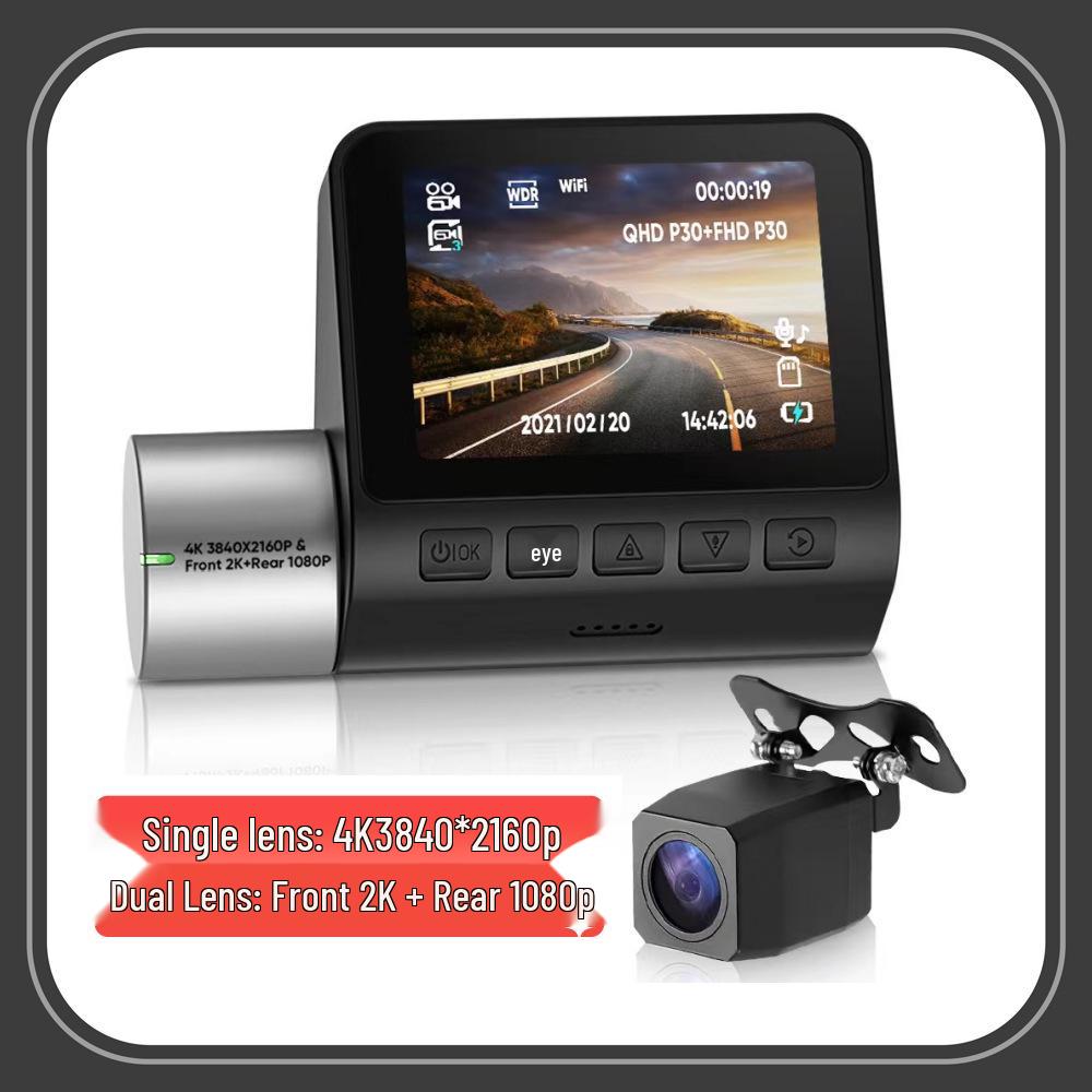 

70mai V50 Optimized 4K Dash Cam with Dual 2K Front & 1080P Rear Recording and WiFi V50L-2K Single Recording + Car Charger