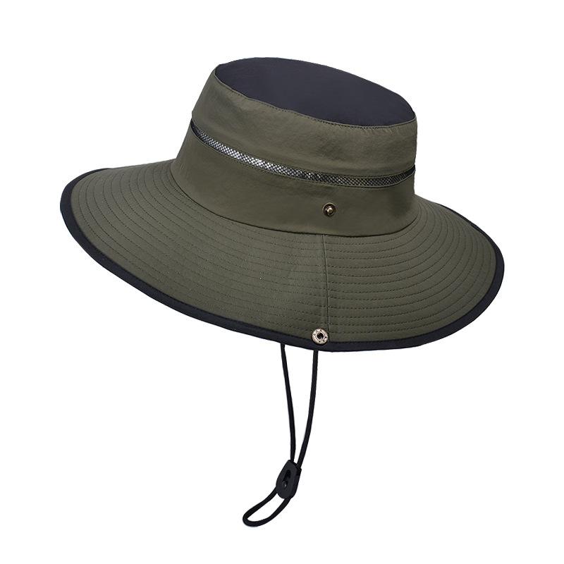 9248 summer big brim sun hat children outdoor mountaineering fishing sun protection hat men's color matching quick drying bucket hat