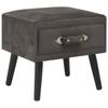 Table de chevet - VIDAXL - Gris - 40x35x40 cm - Velours