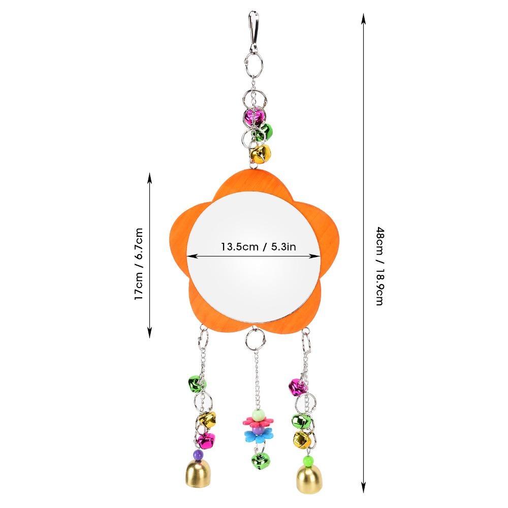 Non Toxic Chicken Hanging Mirror Broken Resistant Rooster Toy Mirror Pet Chickens