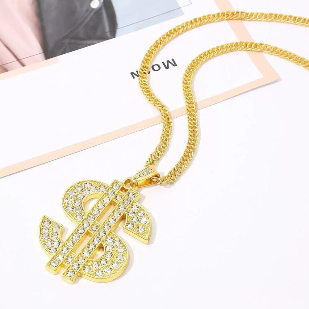 80s 90s Hip-Hop Flamboyant Punk Dollar Sign Ring 80s 90s Costume Outfit Set Hat Dollar Necklace Rock Star Glasses for Boys Girls