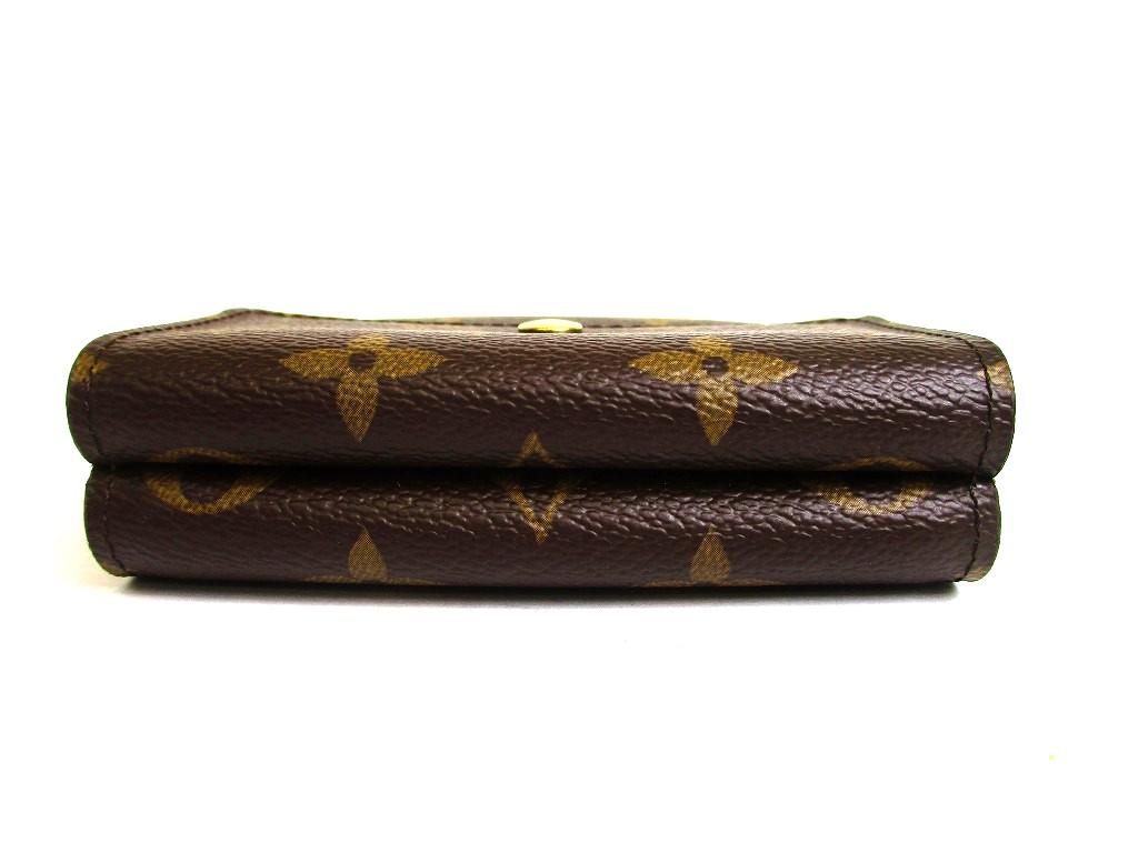Authentic LOUIS VUITTON Monogram Brown Leather Bifold Wallet Compact Wallet #b124  Open Box