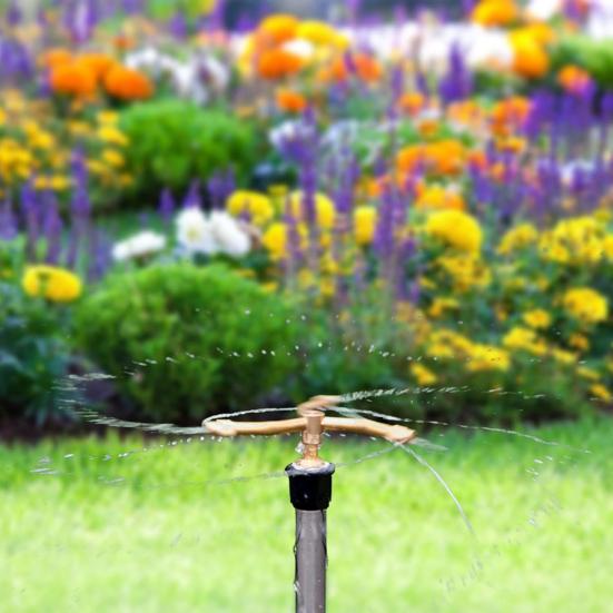 Automatisk roterende dyse hagevanningssystem 360-graders vanning roterende sprinkler Hele avlingssprøyte vanning for plener hager uteplasser