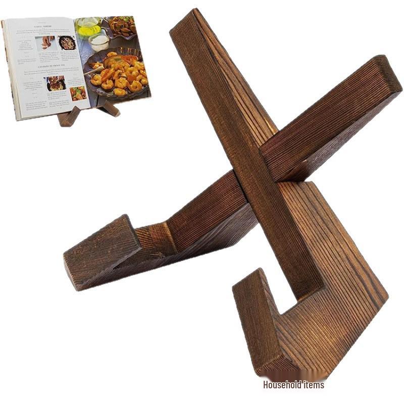 Retro Wooden Recipe Holder & Book/CD Rack